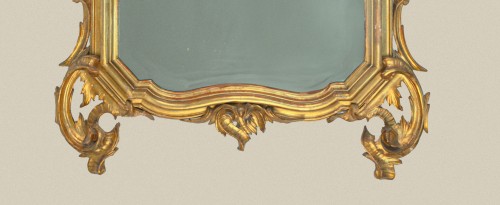 Mirrors, Trumeau  - Mirror in carved and gilded wood, Lombard 19th century