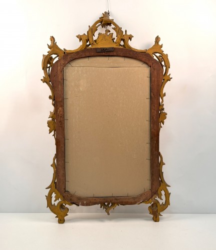 Mirror in carved and gilded wood, Lombard 19th century - 