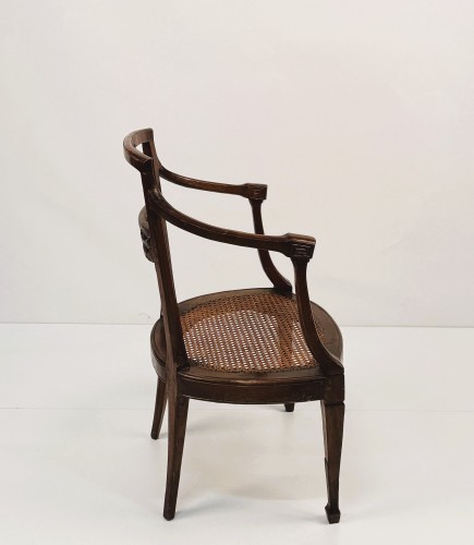 Seating  - Eight walnut armchairs, Veneto late 18th century