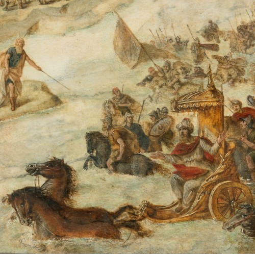 Paintings & Drawings  - Moses Parting the Waters of the Red Sea, Italy 17tnh century circle of Antonio Tempesta 
