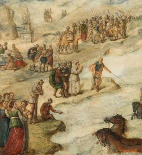 Moses Parting the Waters of the Red Sea, Italy 17tnh century circle of Antonio Tempesta  - 