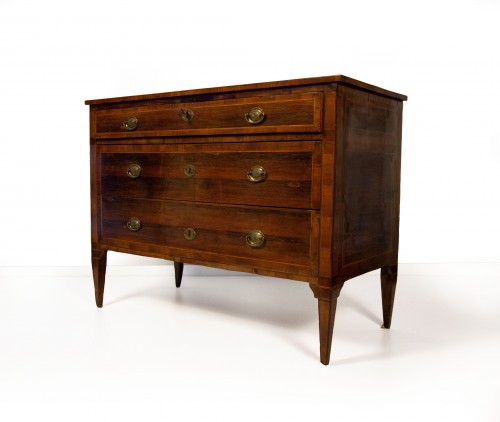 Chest of drawers veneered in rosewood, various woods, late 18th/early 19th  - Furniture Style 