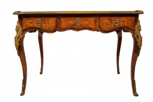 A desk inlaid with various woods, early 20th century
