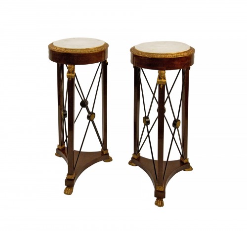 Pair of mahogany gueridons early 20th century