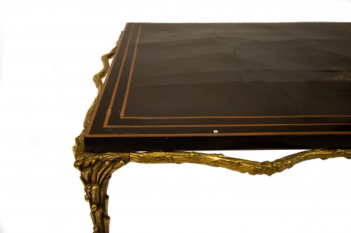 Table basse en bronze doré et bois laqué - Antichità Giglio