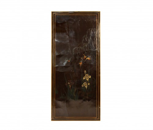 Table basse en bronze doré et bois laqué - 