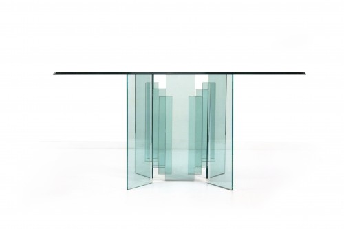 Clear crystal console, mid-20th century - 