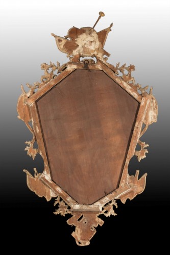 Pair of carved and gilded wooden appliques, Venice mid-18th century - Mirrors, Trumeau Style Louis XV