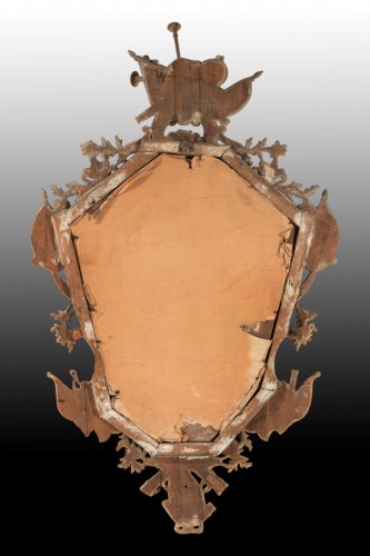 Pair of carved and gilded wooden appliques, Venice mid-18th century - 