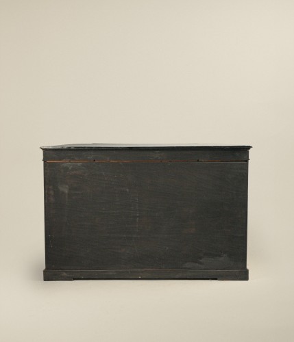 Furniture  - Sideboard in ebonized wood and inlaid with different woods, England, 19th c