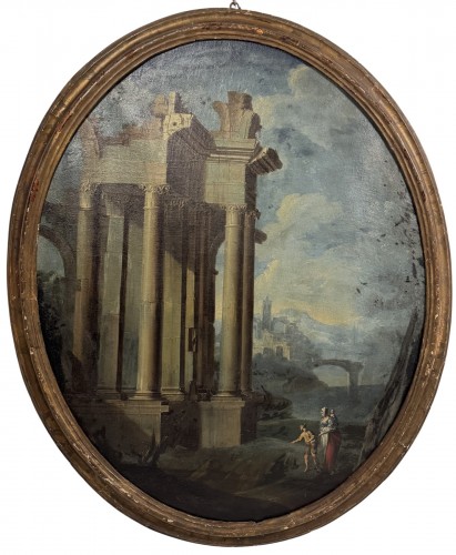 Architectural Capriccio with Figuress, Anonymous 18th century 