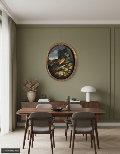 Paintings & Drawings  - Still Life with Watermelons and Flowers, Anonymous 18th century