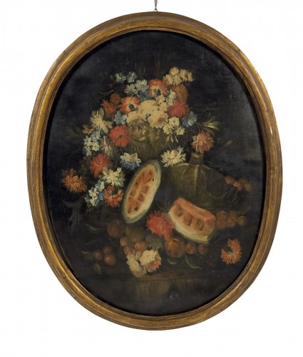 Still Life with Watermelons and Flowers