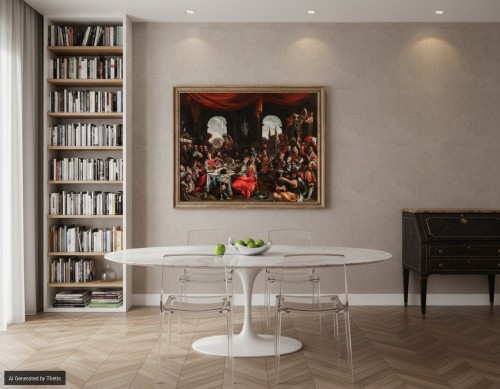 The Wedding Feast of Esther and Ahasuerus - Barbelli Gian Giacomo (1604-1656) - 