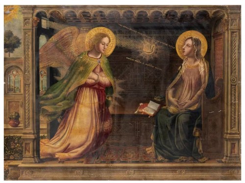 L'Annonciation à Marie, Artiste italien anonyme de la fin du XIXe siècle
