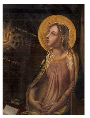 L'Annonciation à Marie, Artiste italien anonyme de la fin du XIXe siècle - Antichità Giglio