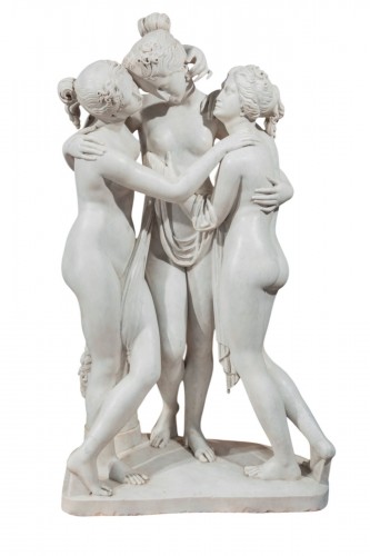 The Three Graces (after Antonio Canova) Italian sculptor of the late 19th century 