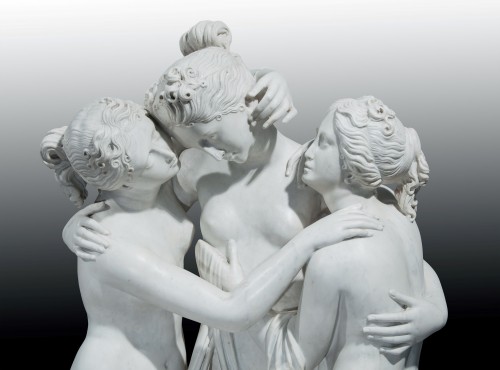 The Three Graces (after Antonio Canova) Italian sculptor of the late 19th century  - 