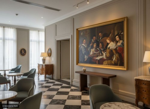 Tableaux et dessins Tableaux XVIIe siècle - Anonyme XVIIe siècle, Le Concert (copie d'Hermans van Bijler)