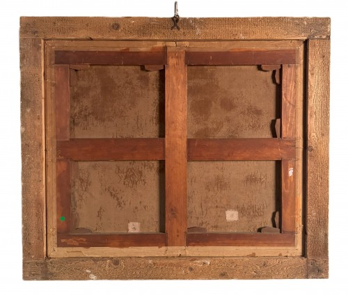 Anonyme Flamand du XVIIIe siècle, Vue du port avec obélisque - Tableaux et dessins Style 