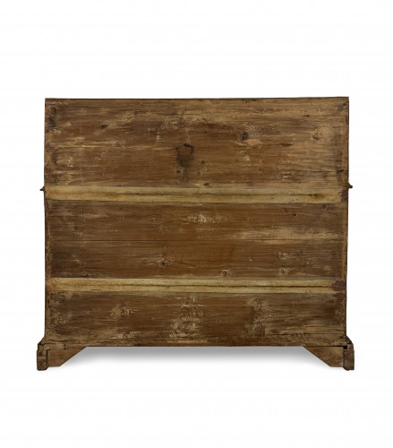 Commode à abattants en placage de loupe de noyer, Vénétie Ferrare milieu du XVIIIe - Louis XVI