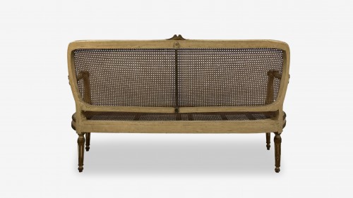 Lacquered and gilded wooden sofa, late 18th century - Seating Style Louis XVI