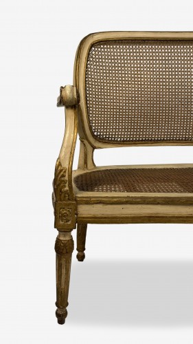 Lacquered and gilded wooden sofa, late 18th century - Louis XVI