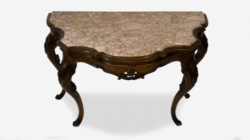 Walnut console, Veneto,18th century - Furniture Style 