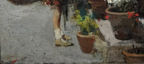 Vincenzo Irolli (1860-1949)  The Little Prayer - 