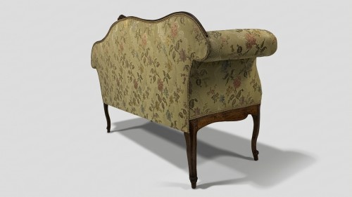 Canapé à dossier incurvé en noyer, Lombardie XVIIIe siècle - Antichità Giglio