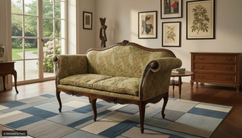 XVIIIe siècle - Canapé à dossier incurvé en noyer, Lombardie XVIIIe siècle