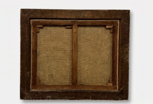 Paysage avec personnage et lac en arrière-plan, anonyme du XVIIIe siècle - Tableaux et dessins Style 