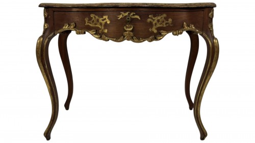 Console en sapin partiellement doré, XVIIIe siècle