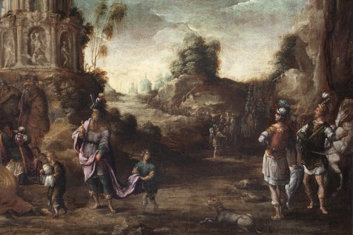 Paintings & Drawings  - Adoration of the Magi among classical ruins, Domenico Carpinoni (1566 - 1658)