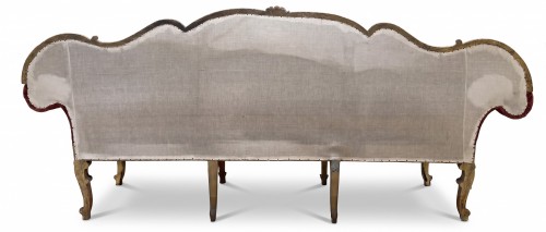 Sofa in carved and gilded wood, Lombardy, 18th century - 