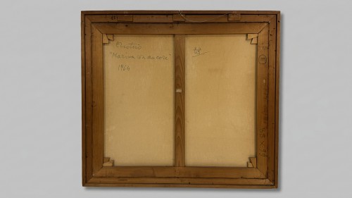 Tableaux et dessins Tableaux du XXe siècle - Pugliese Enotrio (1920 – 1989), Marina avec ancres
