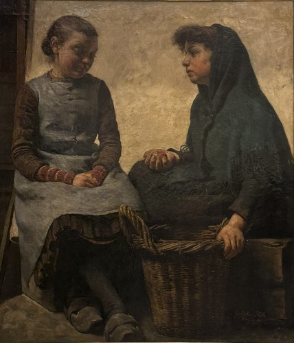 Guglielmo Stella (1828 - 1888), La marchande de fruits - Tableaux et dessins Style 