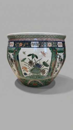 Aquarium en porcelaine polychrome, Samson Paris XIXe siècle - Antichità Giglio
