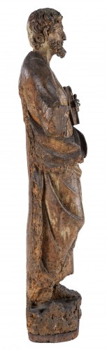 Sculpture  - 17th century sculptor, Saint with Bible