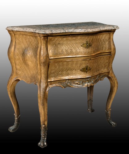 Commode, Italie milieu du XVIIIe siècle - Mobilier Style Louis XV