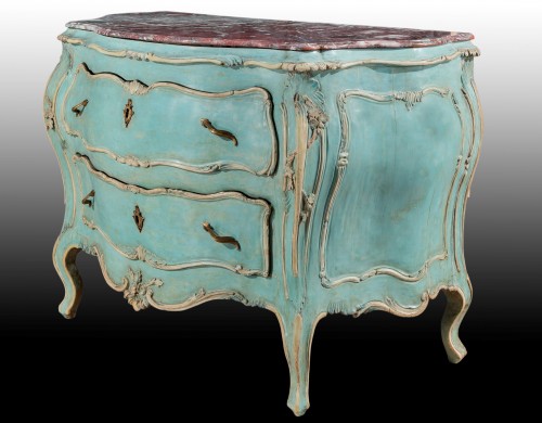 Commode vénitienne du milieu du XVIIIe siècle - Mobilier Style Louis XV