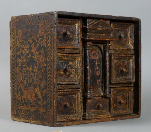 16th Venetian Persian decor Lacquered Cabinet - Furniture Style Renaissance