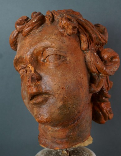 Sculpture Sculpture en Terre cuite - Tête en terre cuire - Agostino Fonduli (actif fin 15e-début 16e