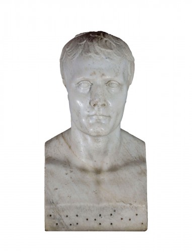 iNapoleon Marble Bust - Giacomo Spalla (1775-1834) Signed and Dated 1806