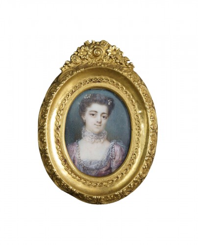 Portrait Miniature de Lady Henrietta Louisa Fermor (1698-1761) 18e