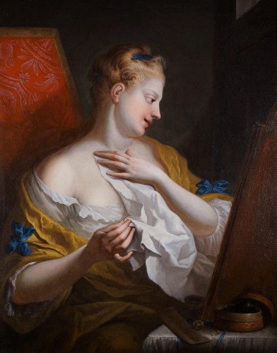 Portrait de Dame de qualité à sa toilette - Ignaz Stern (1679-1748) 