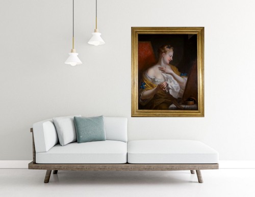 Antiquités - Portrait de Dame de qualité à sa toilette - Ignaz Stern (1679-1748) 
