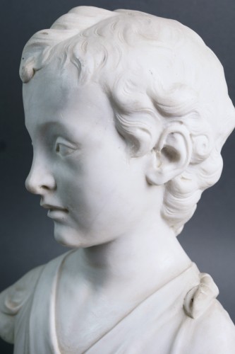 Buste néoclassique en marbre Italie 18e siècle - Sculpture Style Louis XVI