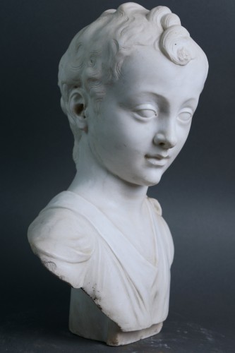Sculpture Sculpture en Marbre - Buste néoclassique en marbre Italie 18e siècle