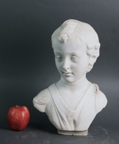 XVIIIe siècle - Buste néoclassique en marbre Italie 18e siècle